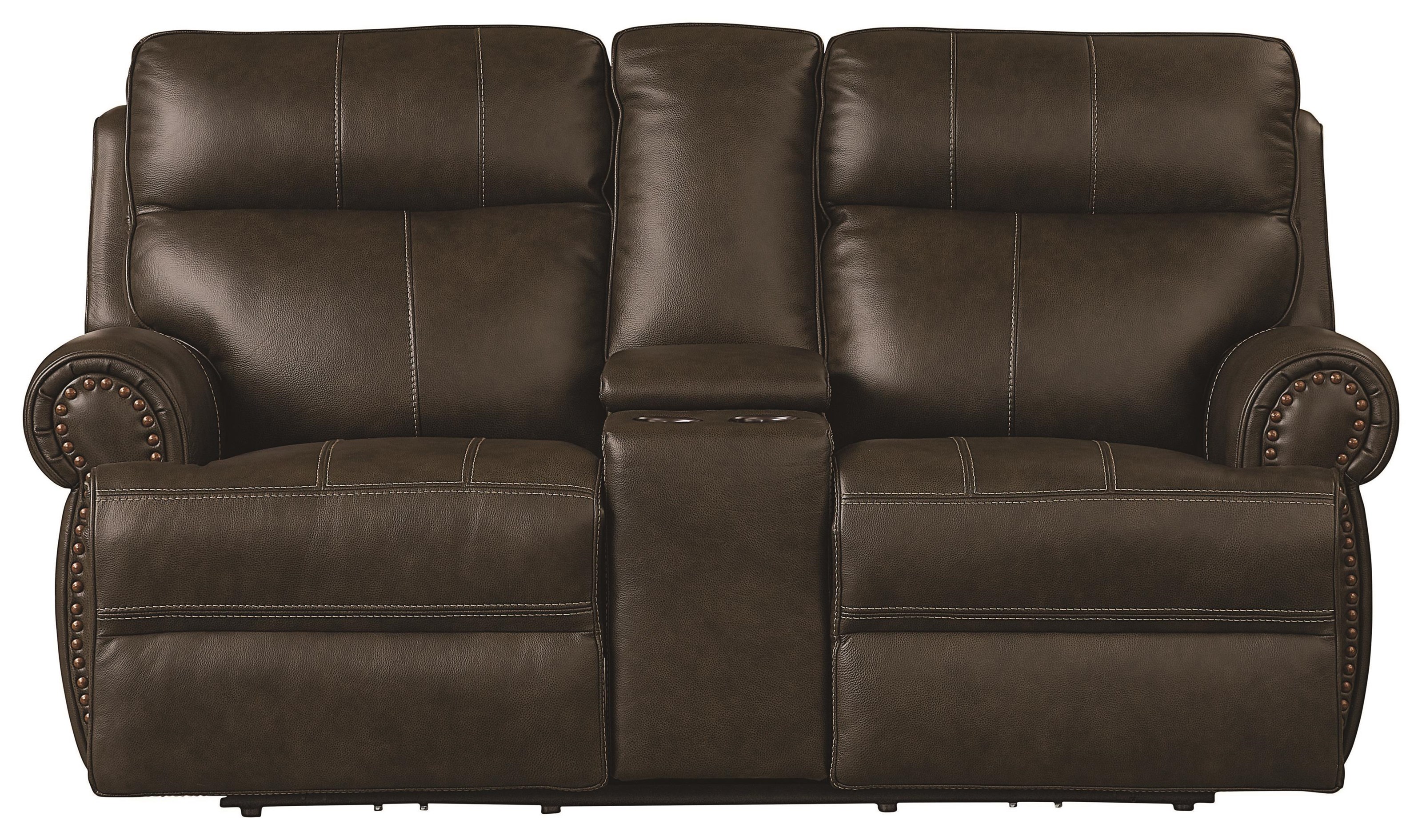 Bassett shop leather loveseat